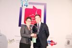 <br />Christopher Christie (Marina Bay Sands) is Bernadaud Executive Chef of the Year. Nicole Eisen receives the award on behalf of Chef Christie from Vice President Sales & Marketing APAC-India, Bernadaud, Mr Thibault Pointe.