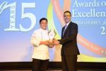 <br />The winner of the Halton Executive Chef of the Year is Chef Kong Kok Kiang, Executive Chef of One Farrer Hotel and Spa, executive committee member of the Singapore Chefs Association, and coach for Singapore team competing in the Bocuse d’Or 2015. Presenting him with the award is George Caspar, Director of Halton Foodservice SBA.